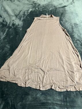 Mittoshop Womens Medium Sleeveless Mock Neck Swing Dress